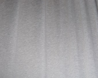 Gray Melange Cotton  Solid Knit Jersey Fabric Four way Stretch Spandex Fabric by the Yard