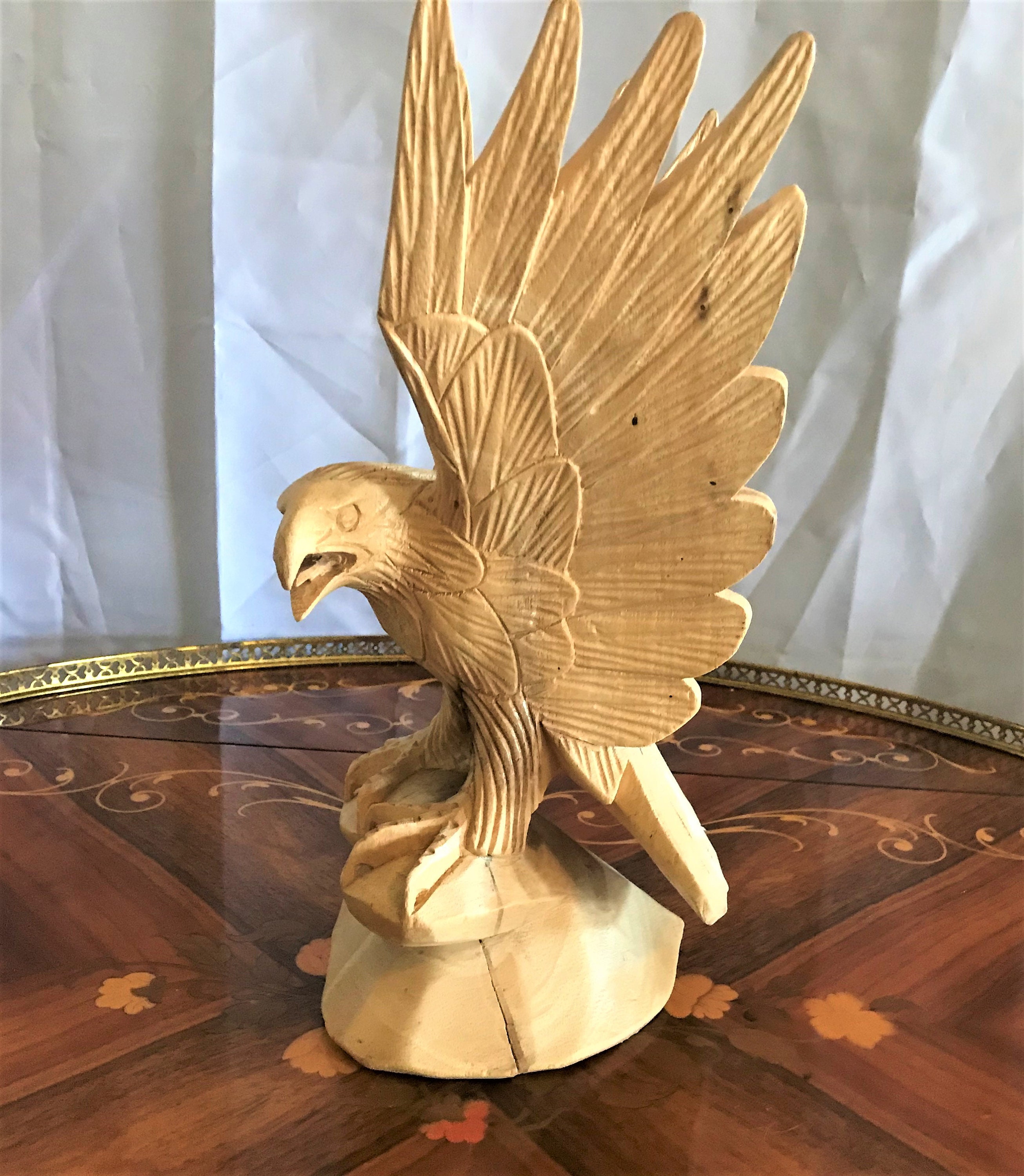 Vintage Hand Carved Wooden American Eagle Bald Eagle Home | Etsy