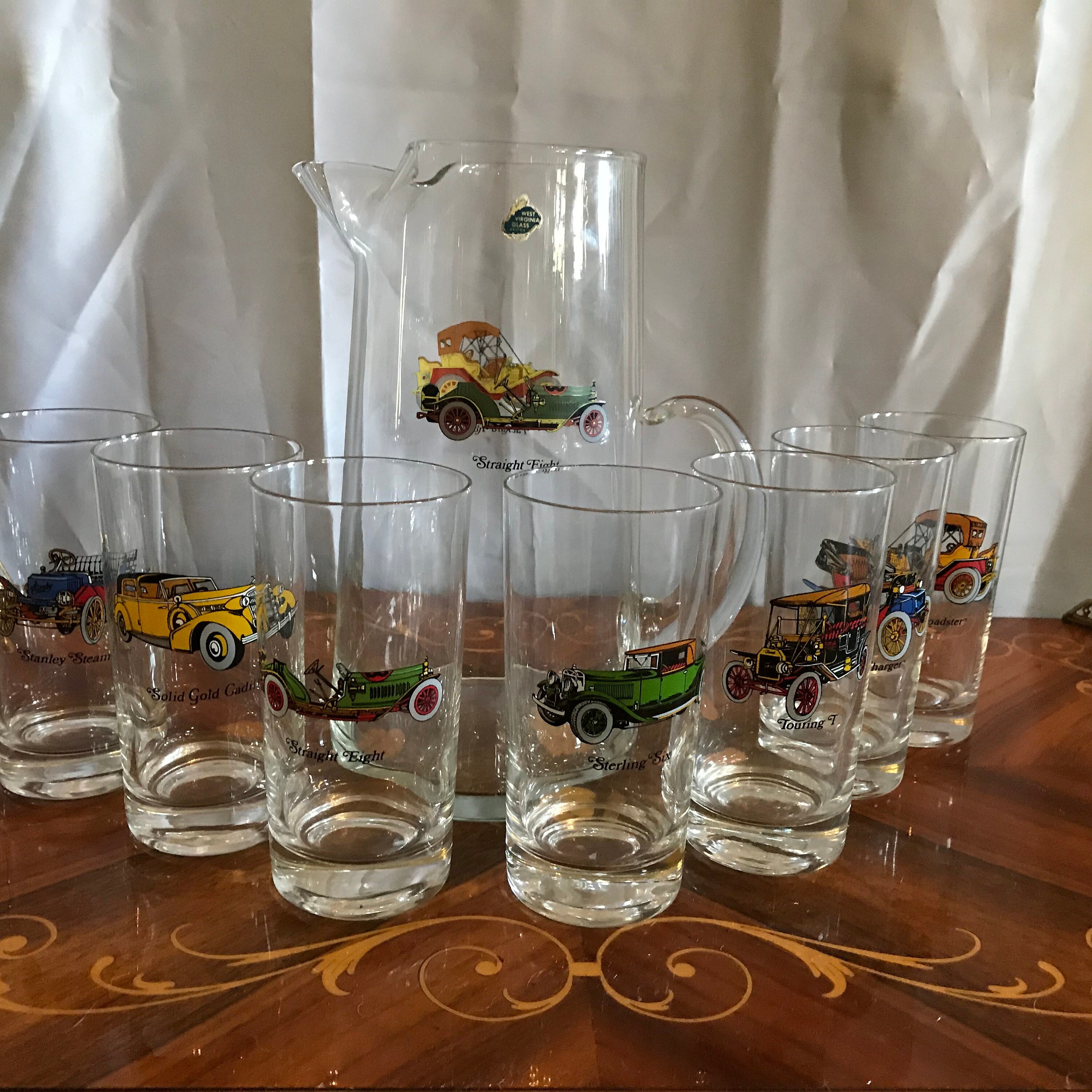 West Virginia Glass Company Catalina Twist 5 Piece Drink Set West Virginia Glass Company Catalina Twist 5 Piece Drink Set