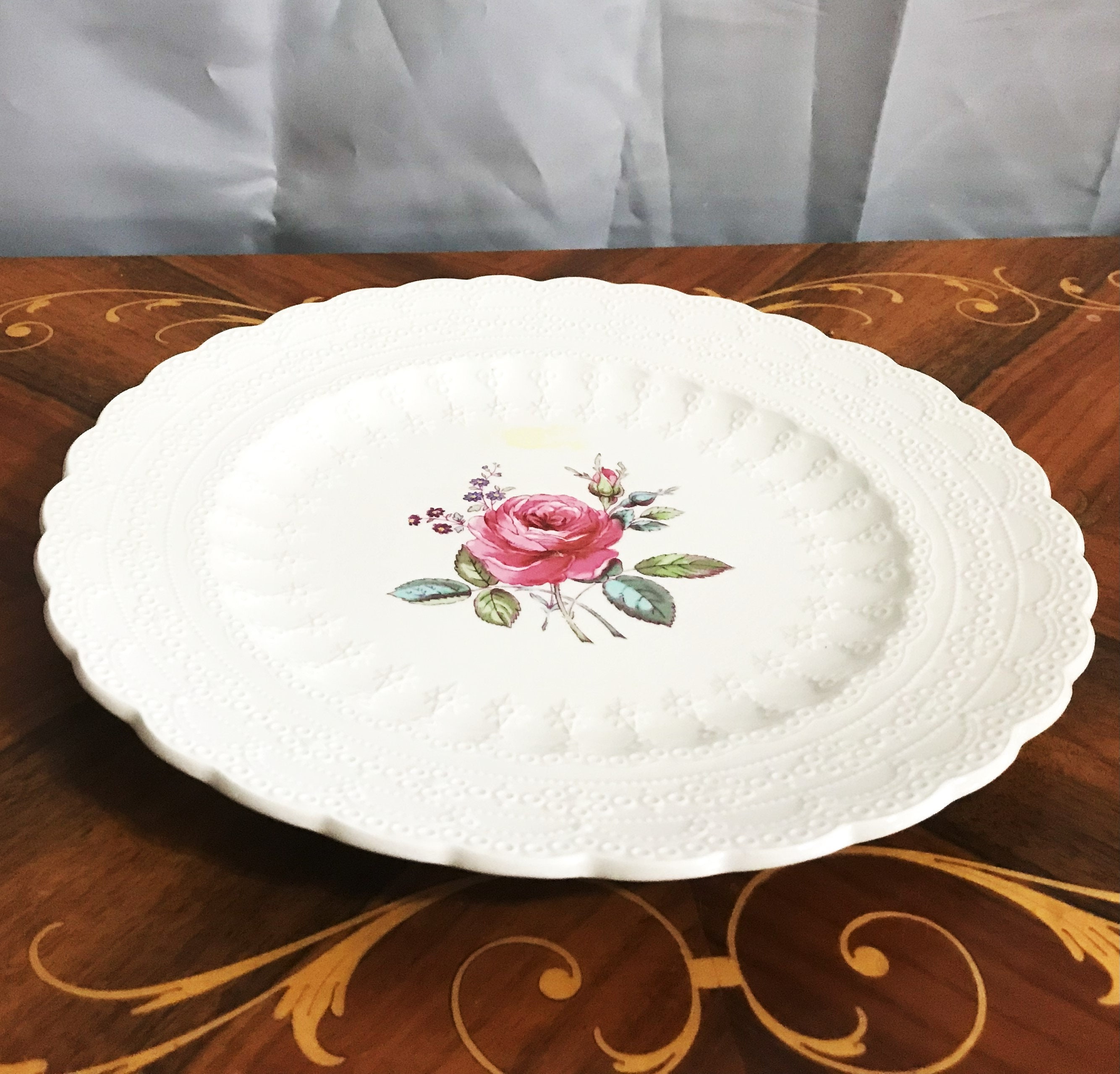 Spode Billingsley Rose Pink Jewel Dinner Plate Green Backstamp 10 