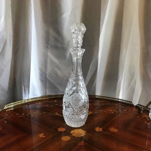 Vintage Lead Crystal Liquor Decanter, Home Decor, Cut Glass, Irish Crystal, Polished Crystal