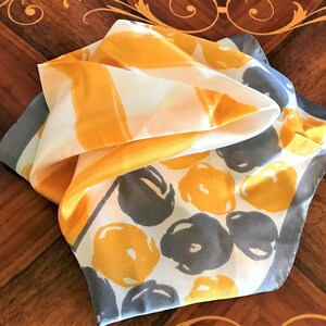 Vintage Women’s Scarf, Head Scarf, Neck Scarf, Silky Scarf, Multi Colored, Geometric  Dots And Stripes Decor, Square