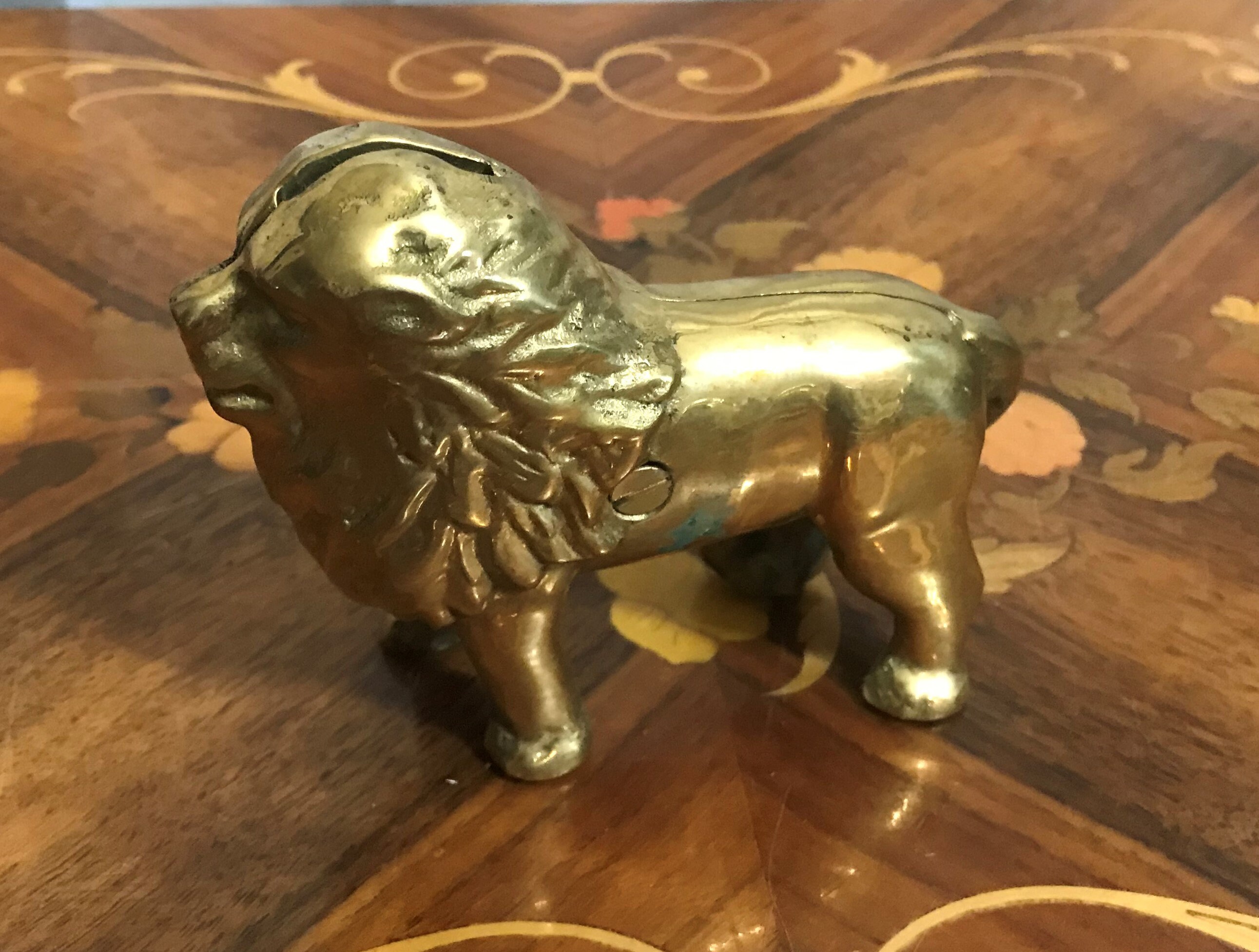 Vintage Brass Lion Bank Figurine Brass Collectible King Of | Etsy