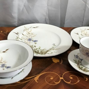 Vintage Noritake Ireland Edenderry Fine China, One Six Piece Place Setting, Kitchen and Dining