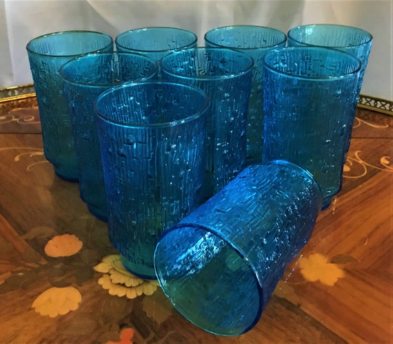 9 Vintage Electric Blue Libbey Bar Glasses, Bamboo Pattern, Set of Nine, Drinking  Glasses, Dining and Serving, Home Bar, Mancave -  Israel