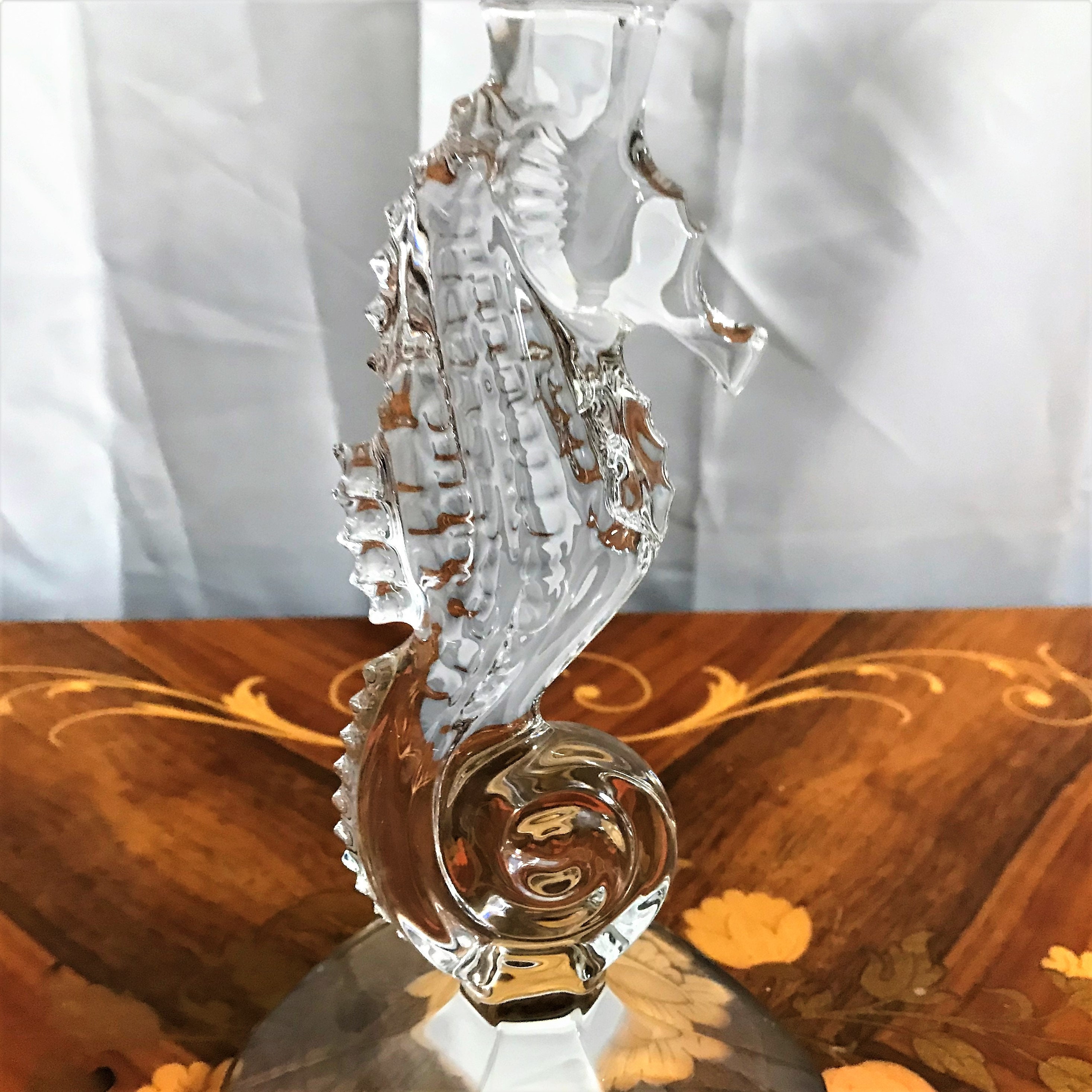 Vintage Waterford Irish Cut Lead Crystal Seahorse Candle Stick Etsy