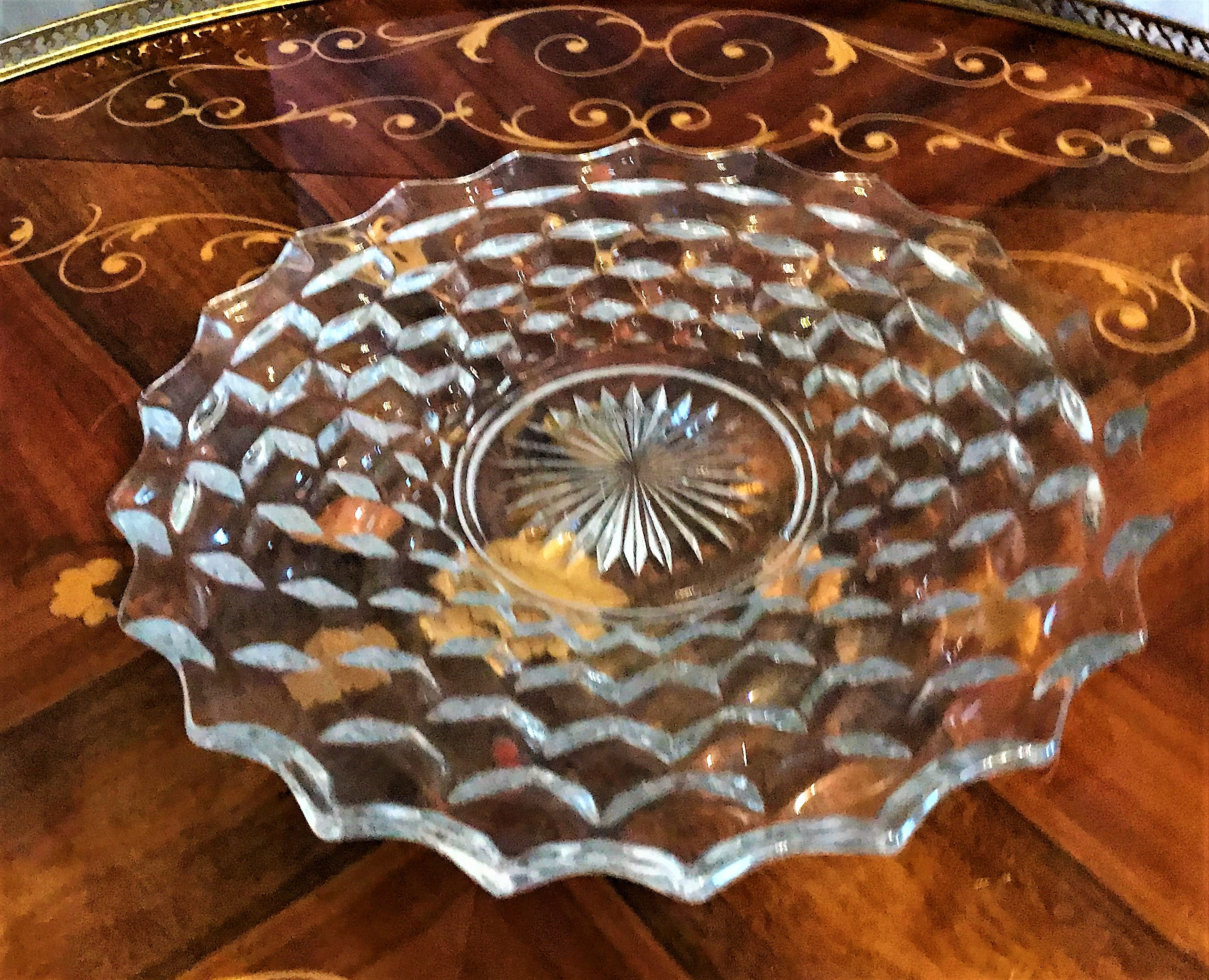 Vintage Large Torte or Cake Plate Fostoria American, Clear Glass