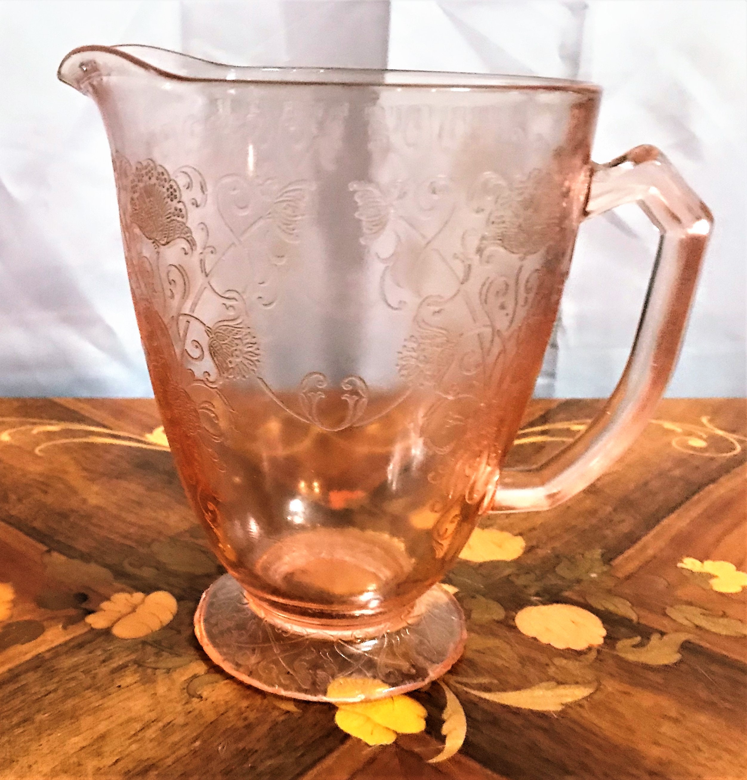 Vintage Hazel Atlas Pink Florentine Poppy #1 Depression Glass