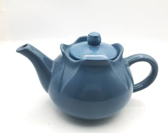 Vintage Unmarked Pale Blue Teapot 4.7" Tall without Lid