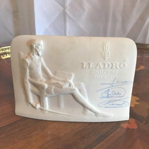 Vintage Lladro Collector's Society Plaque: Don Quixote, Signed Bisque, 1985