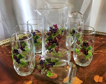 West Virginia Glass Company Catalina Twist 5 Piece Drink Set West Virginia Glass Company Catalina Twist 5 Piece Drink Set