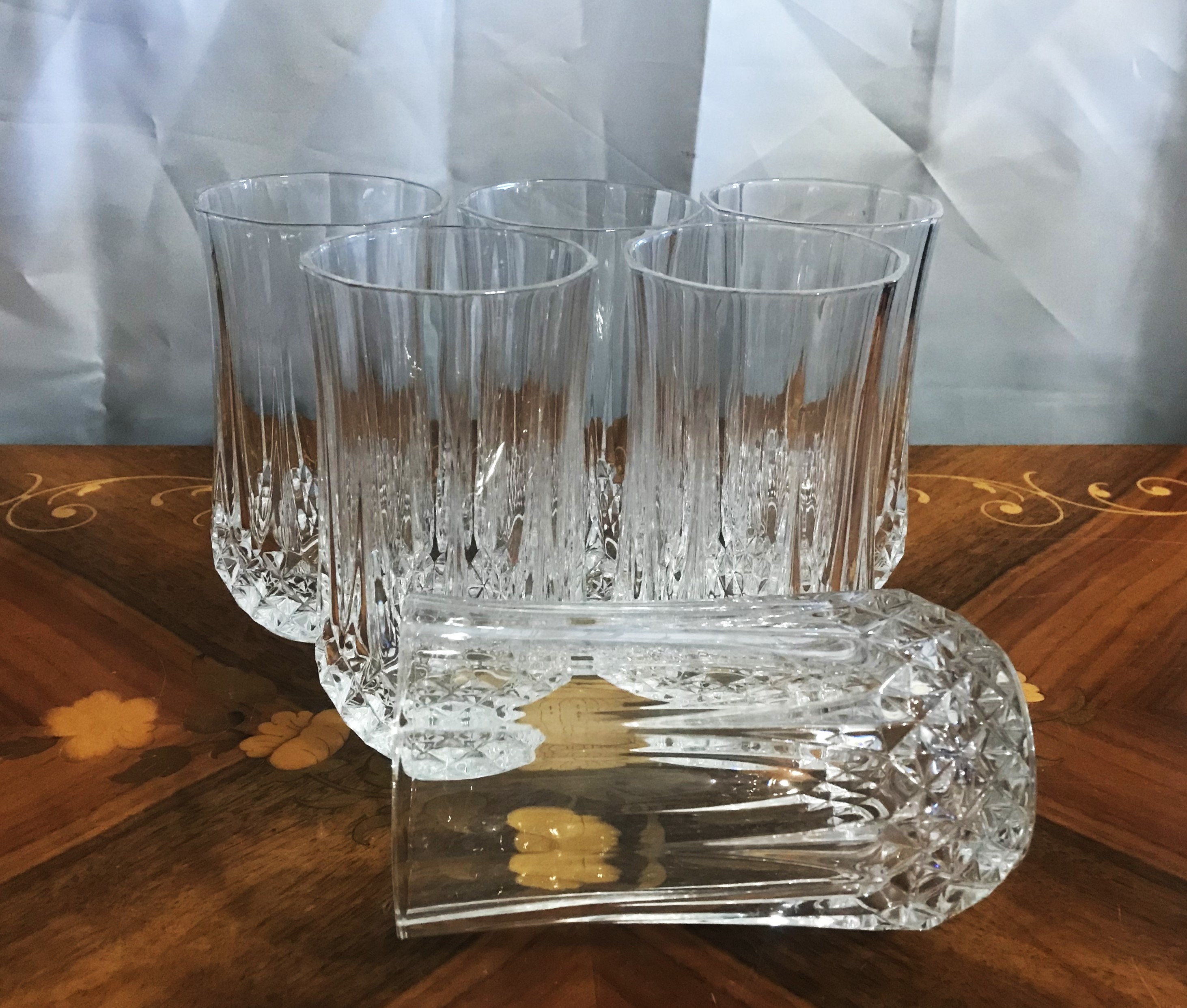 Vintage Gay Nineties Frosted Tom Collins Glasses / Retro Bar Ware /  Collectible /14 0z / Birthday Gift / Housewarming Gift / Mother's Day 