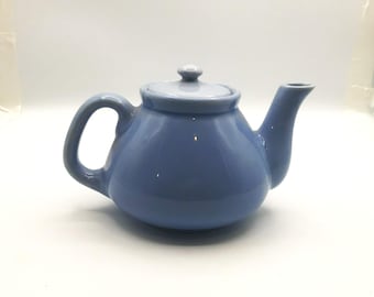Vintage Fraunfelter Pale Blue Teapot 5" Tall without Lid
