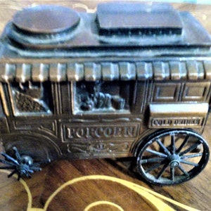 Merchants Bank Coppertone Popcorn Refreshment Wagon Coin Bank
