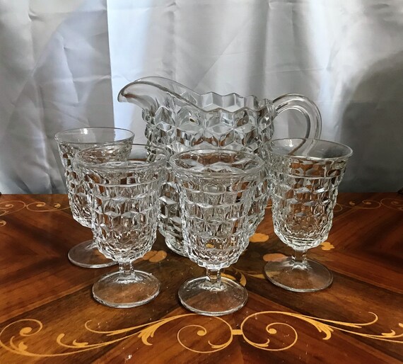 Vintage Fostoria Glass Pitcher Art & Collectibles Collectibles ...