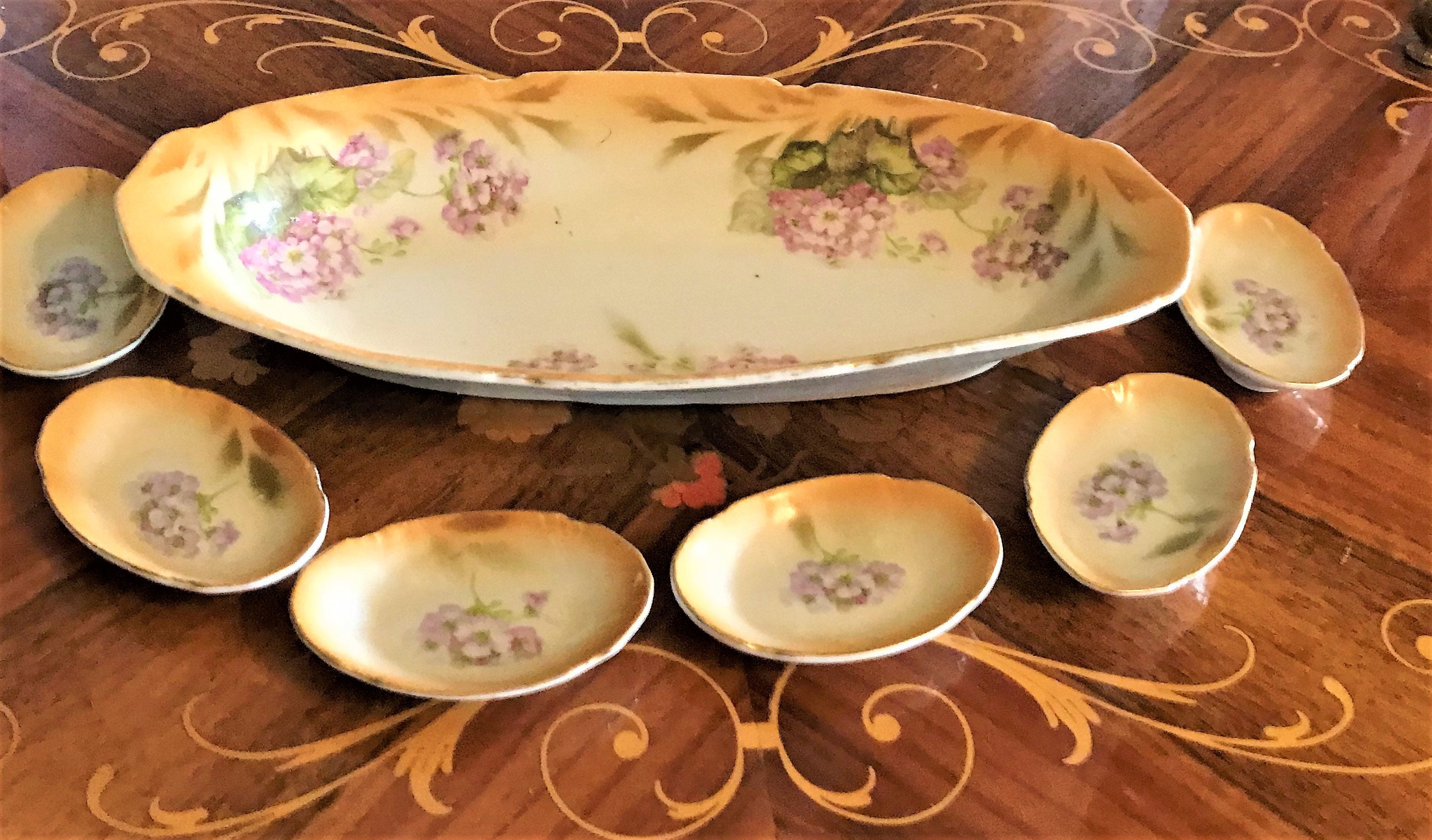 Vintage Leuchtenburg Germany Celery Dish With Floral Salts - Etsy