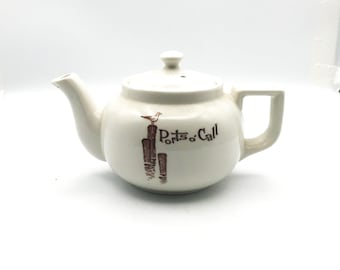 Vintage Ports o’ Call Teapot by Walker China