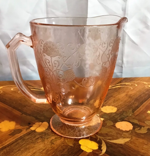 Vintage Hazel Atlas Pink Florentine Poppy #1 Depression Glass
