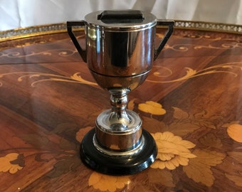 Vintage Parker TROPHY Chrome 50's Table Lighter, Home decor, Home office, Paperweight,Grooms Gift