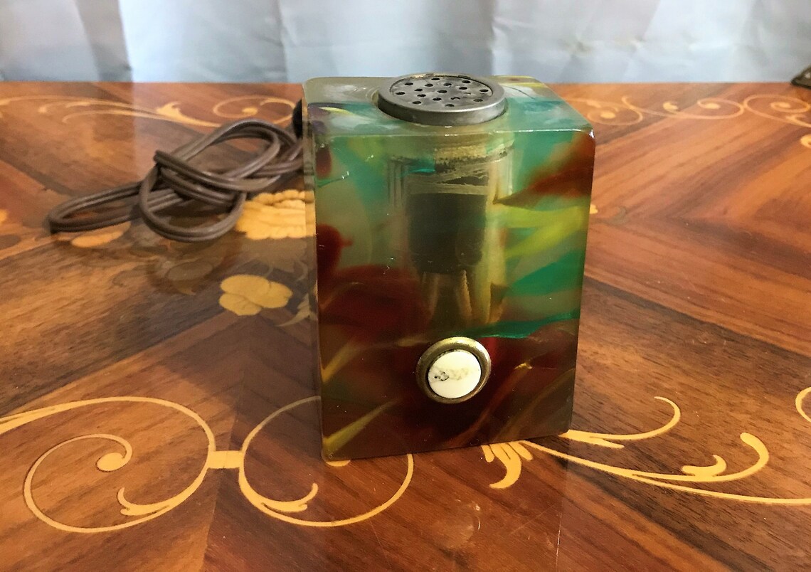 Vintage Lucite Art Deco Electric Cigarette Cigar Lighter Etsy