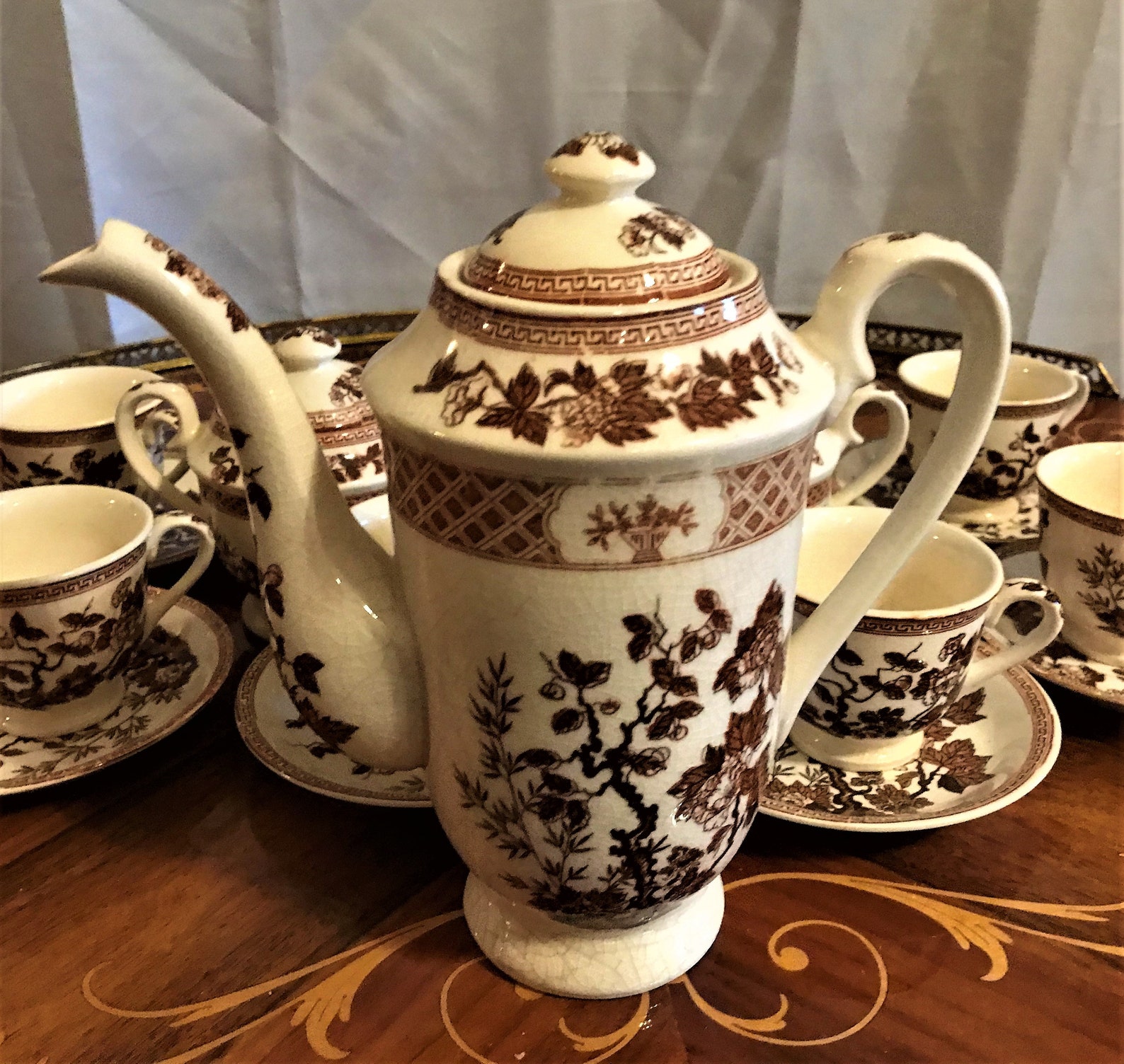 Vintage 17 Piece Nasco Indian Tree Coffee/Tea Set Teapot with Etsy
