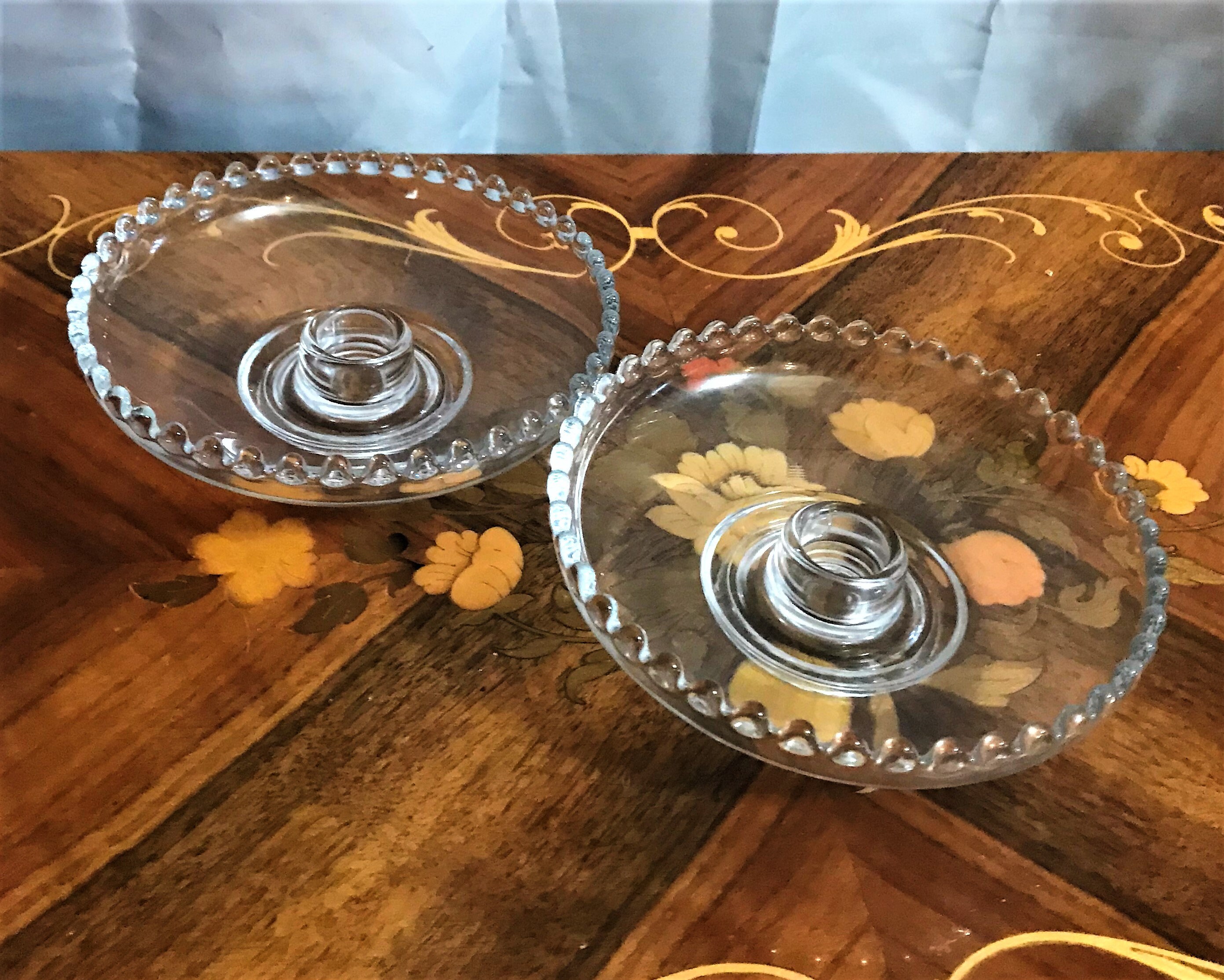 Vintage Candlewick Glass Candle Holders by Imperial Glass Co. - Etsy