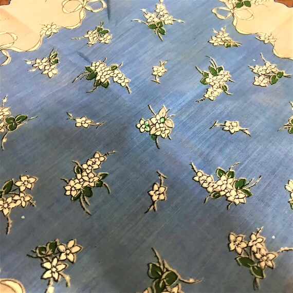 Vintage Floral Handkerchief, Vintage Hankie, Stat… - image 4