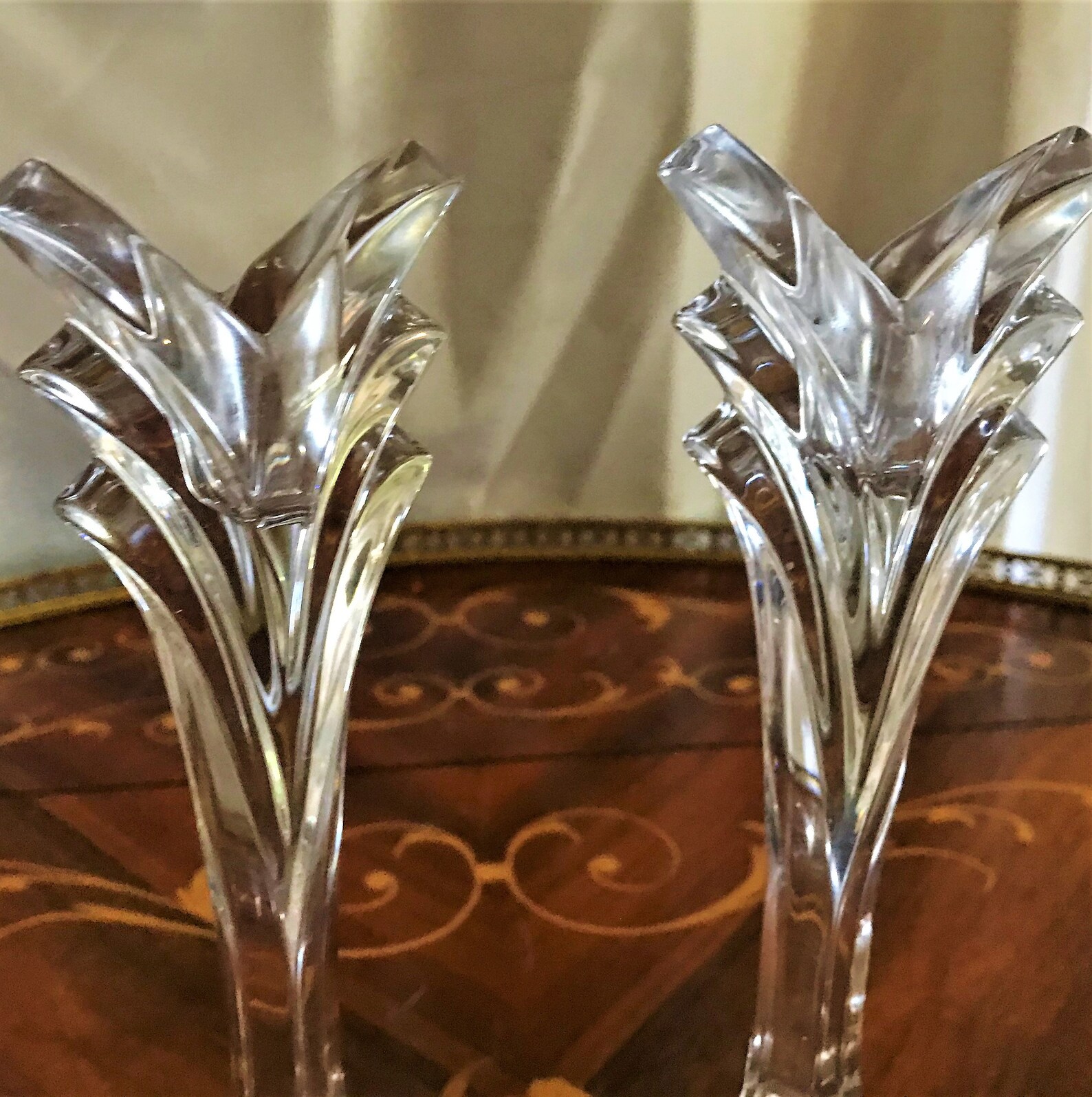Vintage Mikasa Lead Crystal Candle Holders Pair of Holders Etsy