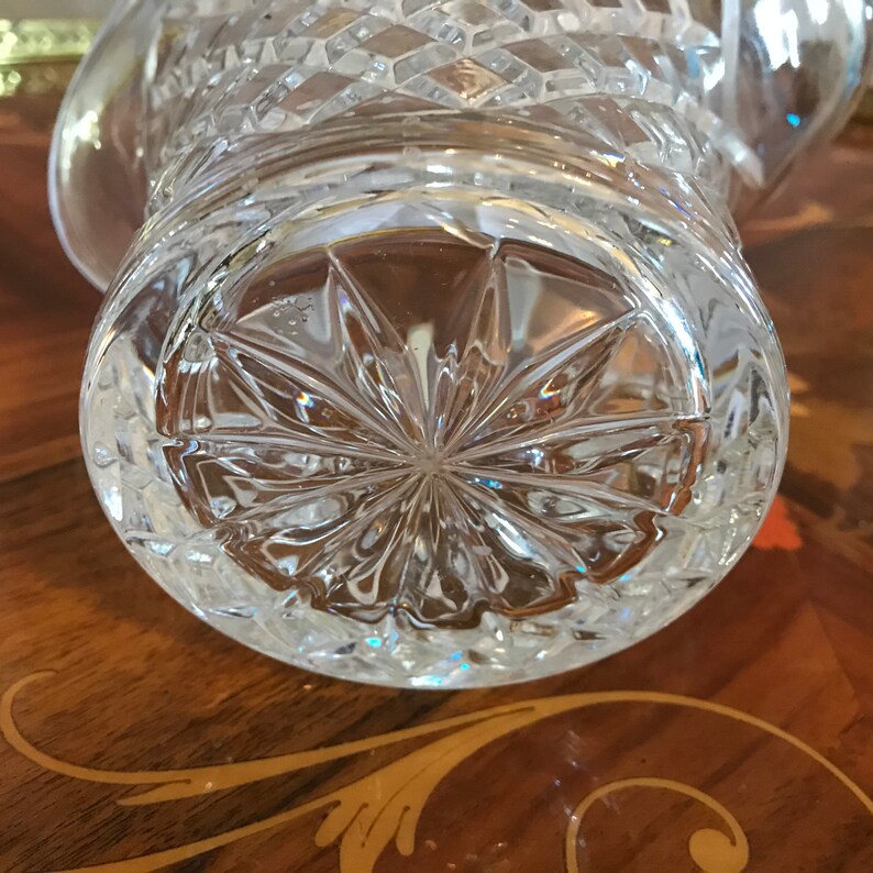 Vintage Galway Irish Crystal Basket Diamond Pattern Czech Etsy