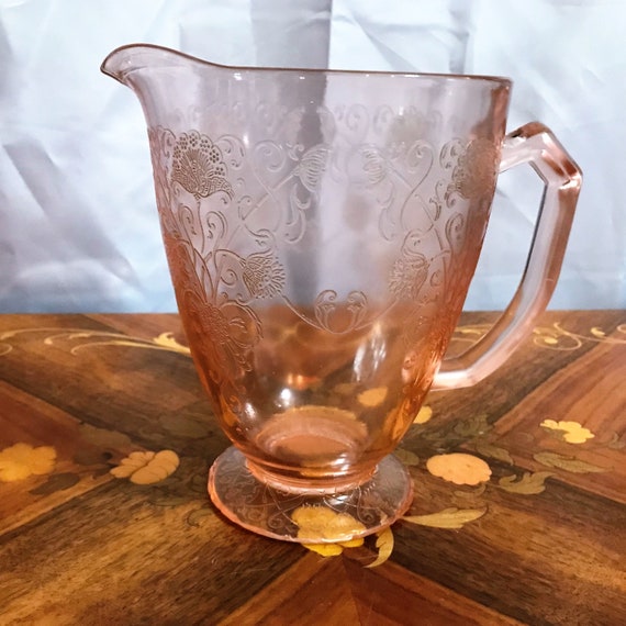 Vintage Hazel Atlas Pink Florentine Poppy #1 Depression Glass