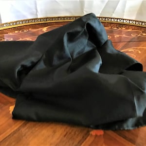 Vintage Women’s Scarf, Head Scarf, Neck Scarf, Silky Scarf, Multi Colored, Solid Black, Square