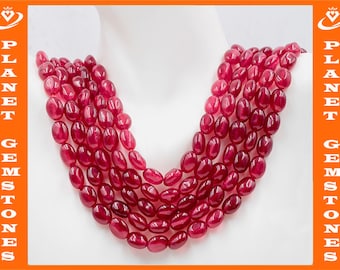 Natural Red Ruby gemstone Necklace Ruby Strand Jewelry Ruby stone Necklace Red Ruby RD Necklace Ruby Beads SKU 6142177,6142178