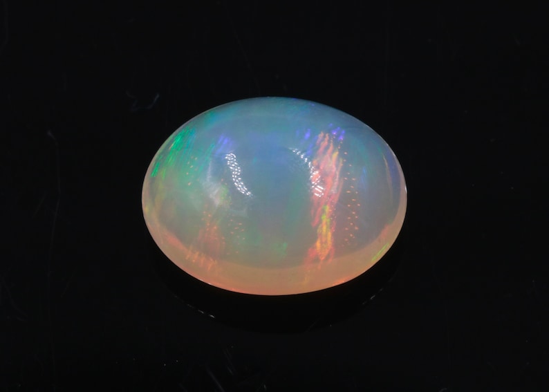Natural Opal Ethiopian Opal Loose Ethiopian Opal Natural Welo Opal Rainbow Fire Opal Ethiopian Opal Cabochon 1.55ct 10x8mm
