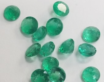 Natural Emerald Stone Loose Emerald Genuine Emerald Gemstones Green Emerald Gemstone Emerald Round Stone Green Emerald Gem 2.75mm SKU 112187