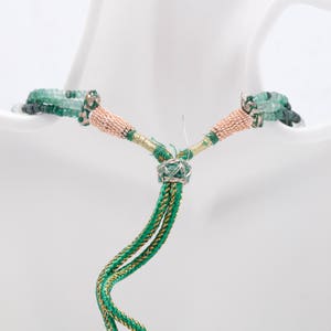 Natural Emerald Necklace Green Emerald Necklace Emerald Beads Green Gemstone beads Emerald stone beads emerald gemstone beads 2-3mm image 4