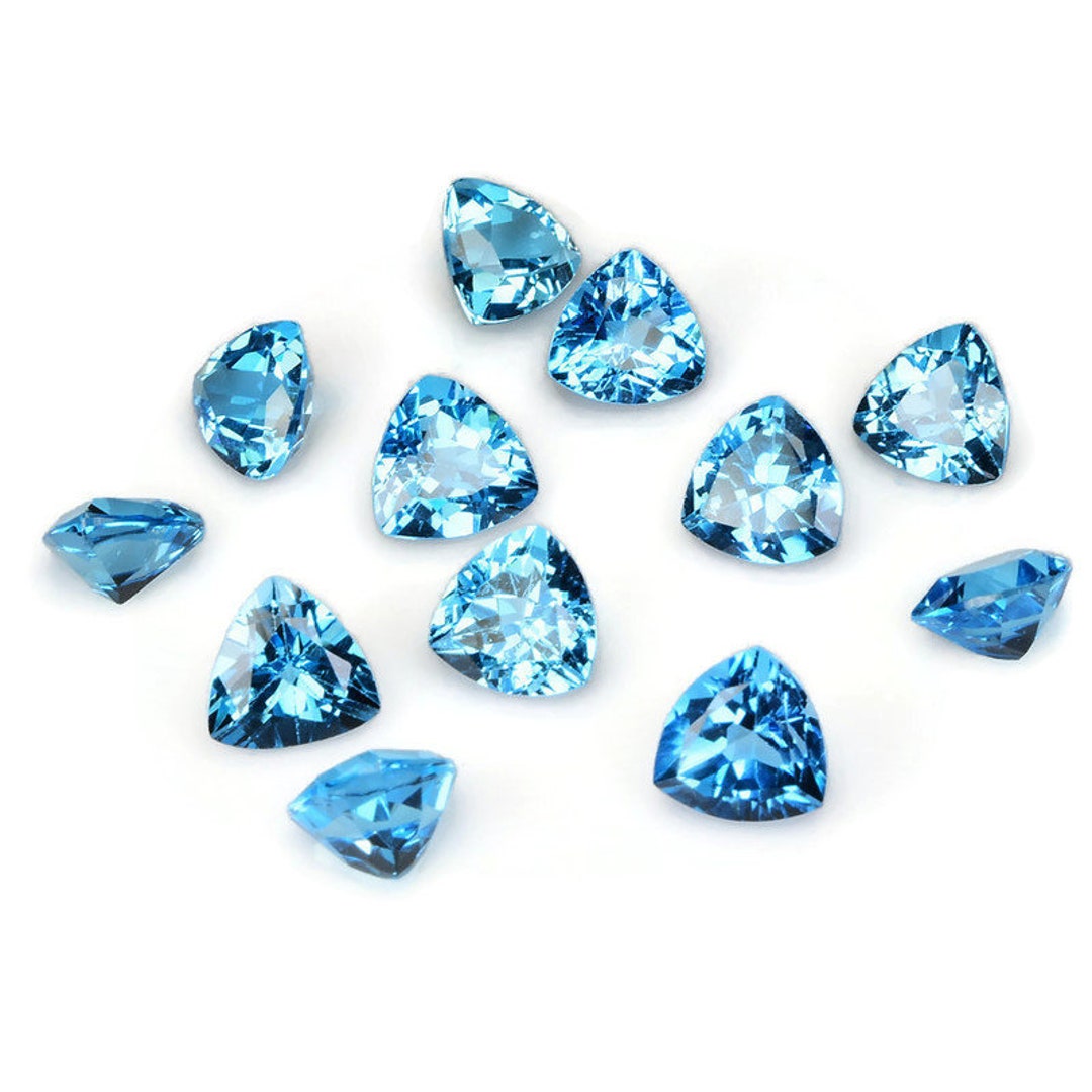 Natural Blue Topaz Gemstone Genuine Blue Topaz Faceted - Etsy