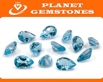 Natural Blue Topaz Gemstone Genuine Blue Topaz Faceted November Birthstone Blue Topaz Sky Blue Topaz Pear 9x6mm 1.50cts SKU:114606