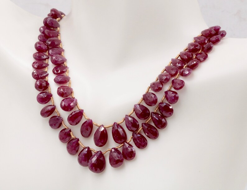Genuine Ruby Beads Ruby Bead Necklace Ruby Gemstone Beads Ruby - Etsy