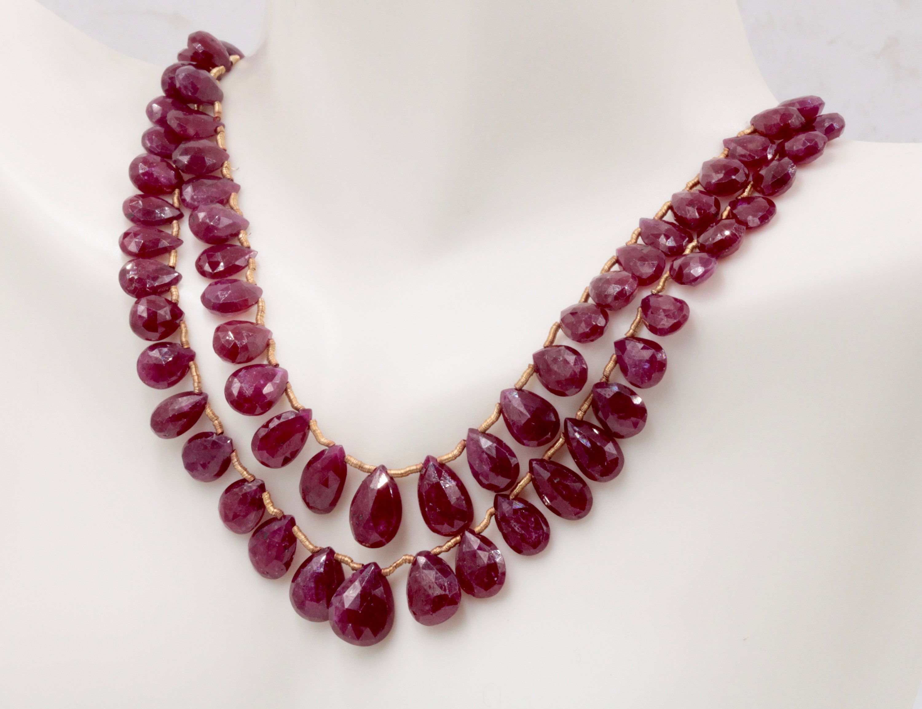 Genuine ruby beads Ruby bead necklace ruby gemstone beads ruby Etsy