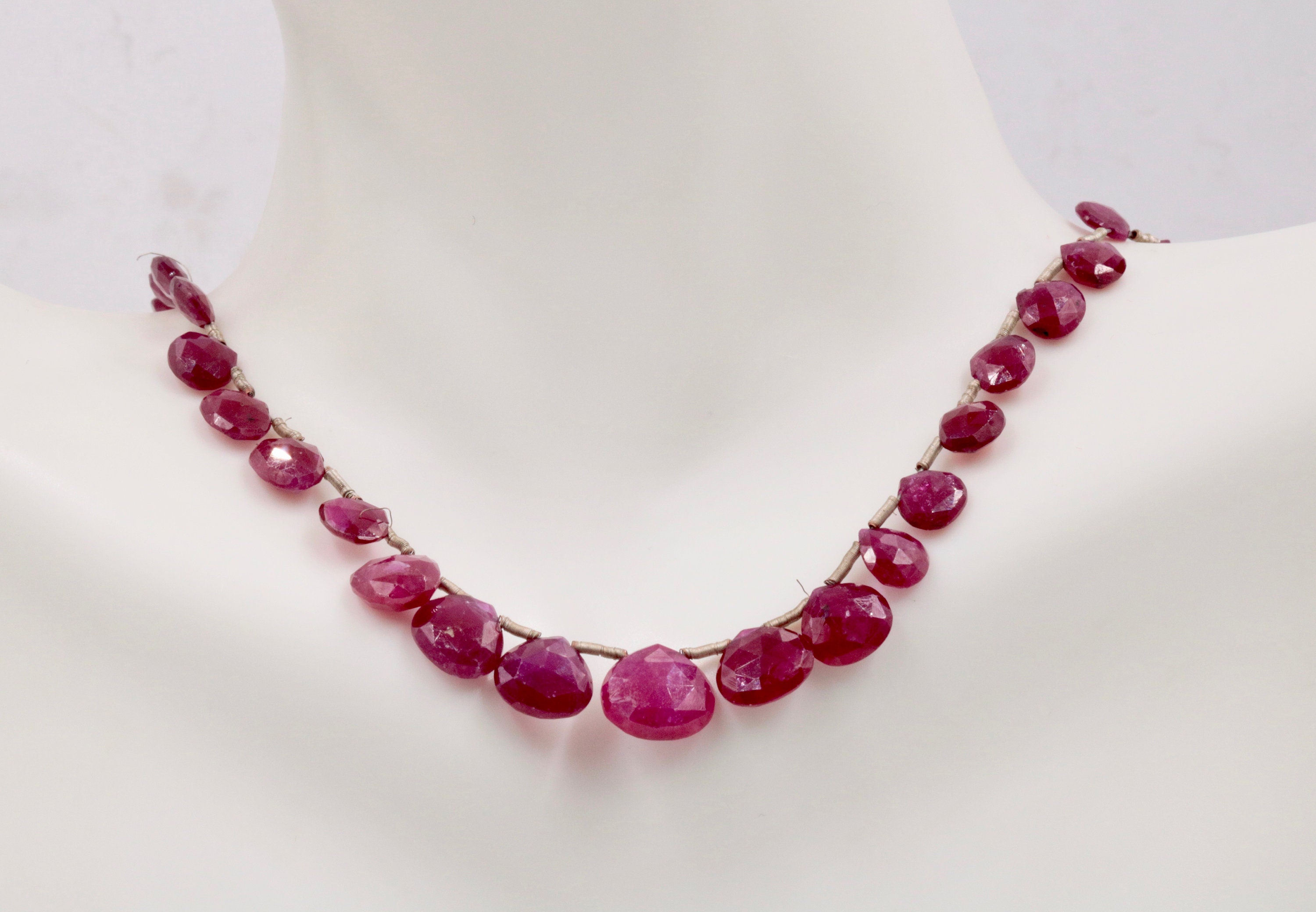 Genuine ruby beads Ruby bead necklace ruby gemstone beads ruby Etsy