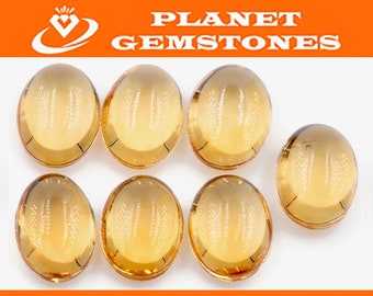 Natural Citrine Quartz Citrine Cabochon Citrine Loose Gemstone November Birthstone DIY Jewelry Supply Golden Citrine Quartz 1pc 8x6mm 1.20ct