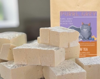 Marshmallow Purrl Grey - Confezione da 6 Marshmallow al tè Earl Grey - Marshmallow gourmet al tè