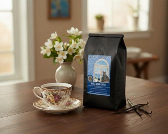 Vanilla Beans - French Vanilla Flavored Coffee Medium Roast Whole Bean 12 oz.