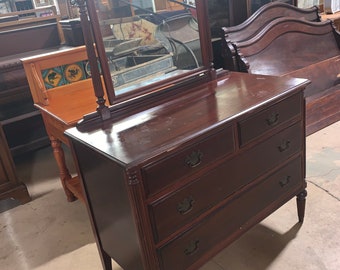 Antique Dresser With Mirror Etsy