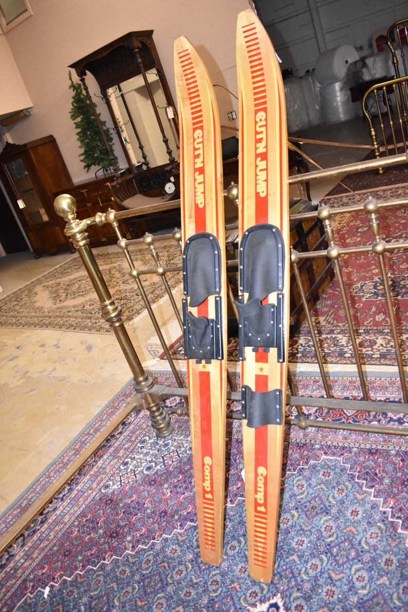 Vintage Mid Century Water Skis Cut N Jump Made in America Etsy