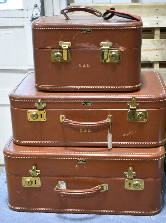 Vintage 3 Piece Mid Century Luggage Set by Kaufman - image 2