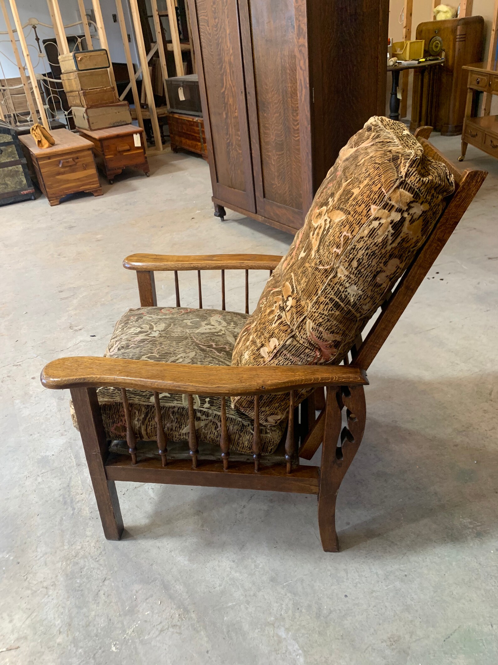 Antique Mission Oak Morris Chair Vintage Furniture Etsy