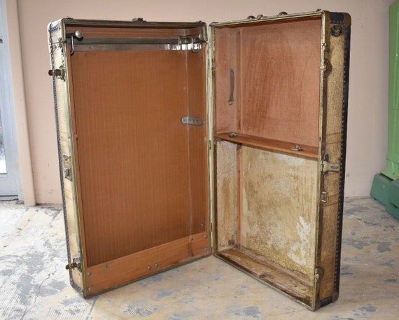 Vintage Monogrammed Suitcase, Travel Trunk by Eve… - image 4