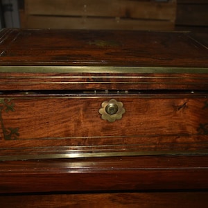 Antique English Regency Rosewood Traveling Lap Desk