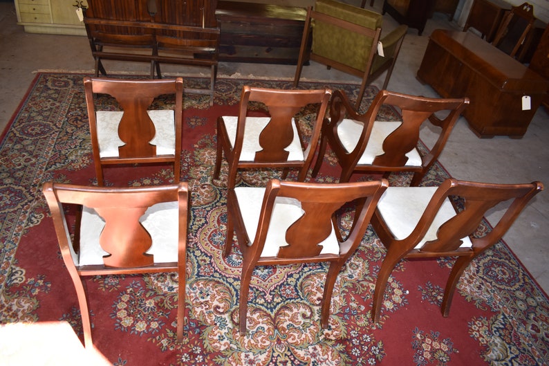 Antique Dining Room Chairs by Hickory Chair Co set of 6 Etsy
